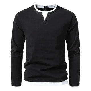 Alwin | T-shirt à manches longues premium en coton peigné
