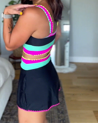 Myra | Ensemble élégant color block en trois pièces