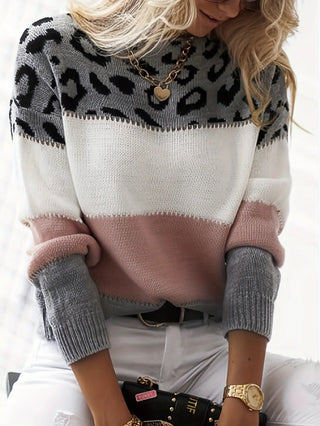 Lela | Pull à motif léopard