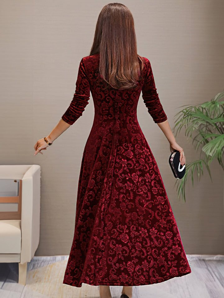 Calla | Robe midi cintrée et évasée