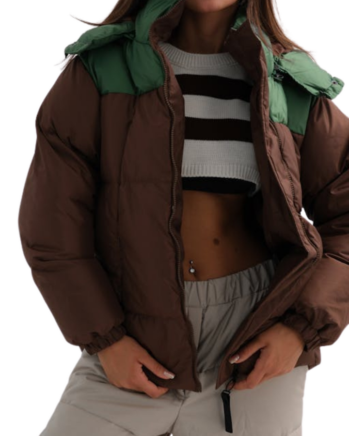 Nadja | Manteau à capuche bicolore