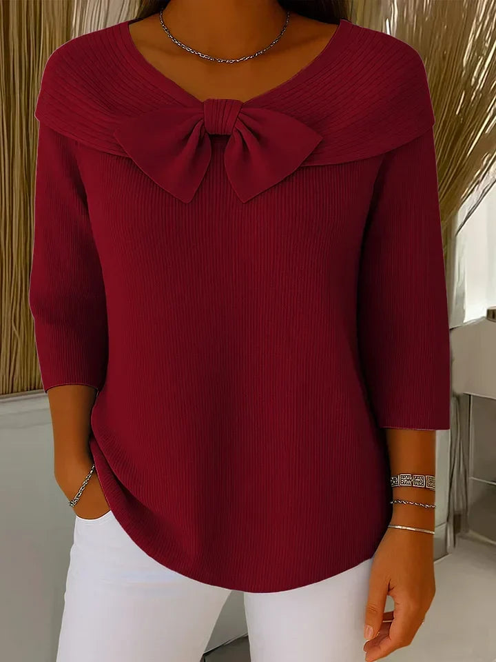 Kitty | Pull en tricot avec drapage en nœud