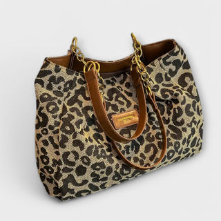 Olivia - Sac fourre-tout en toile léopard