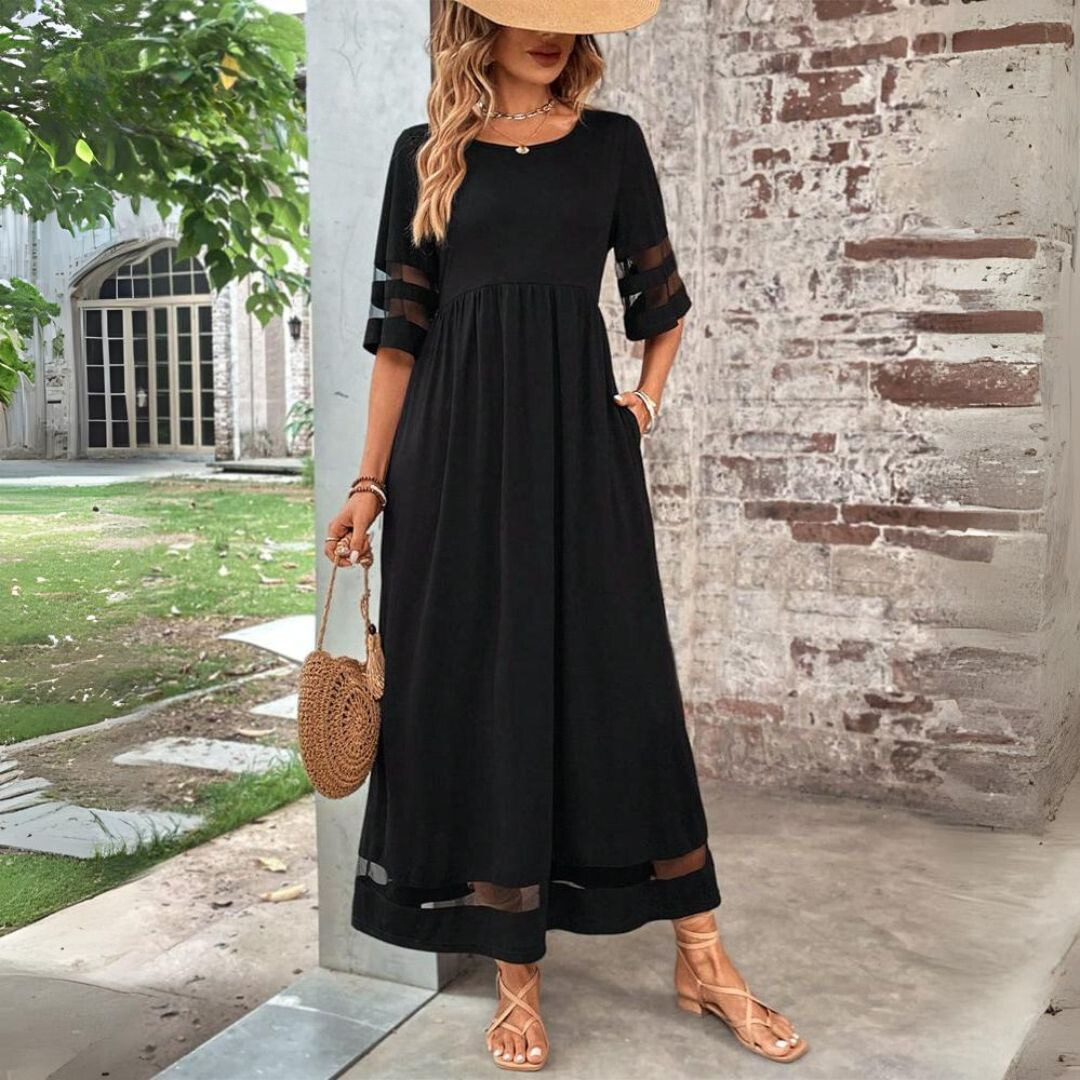 Aubrey™ – Robe midi sculptante avec couverture du ventre