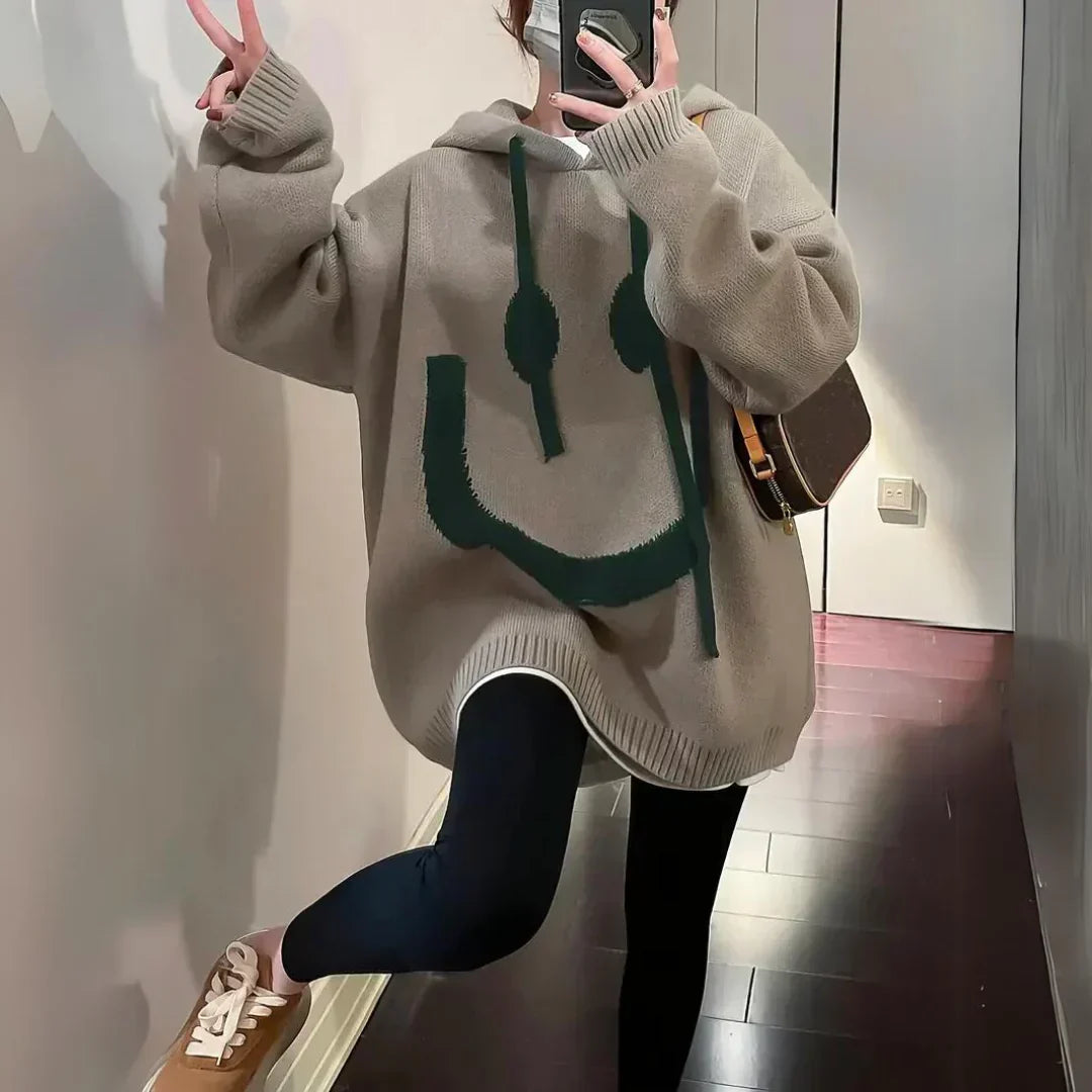 Joie | Sweat à capuche avec design de visage souriant