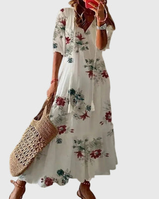 Amalia | Robe Maxikleid Vintage Boho d'Été