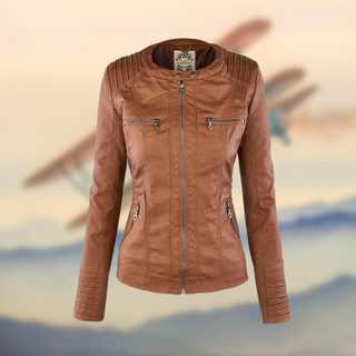 Corina | Veste en simili cuir avec capuche