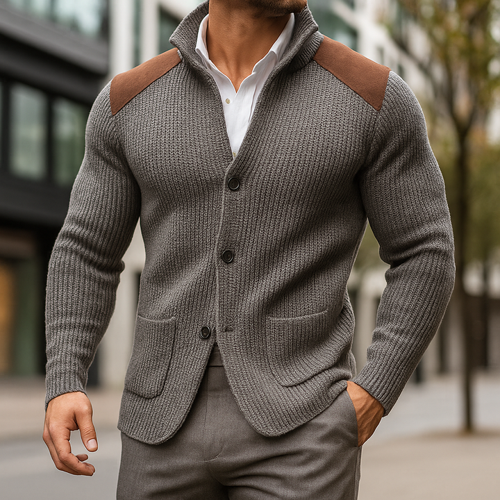 Camden | Cardigan en tricot avec col montant