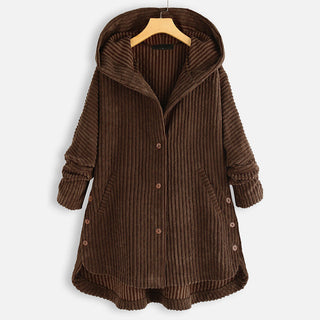 Avi | Manteau en velours côtelé avec capuche