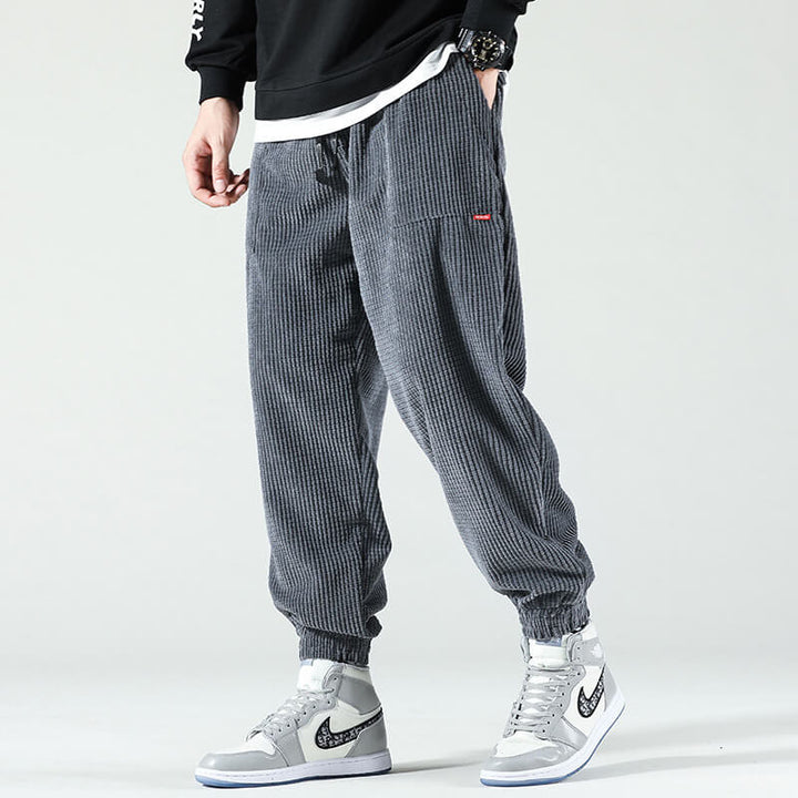 Lawrence | Pantalon de Jogging Baggy en Velours Côtelé