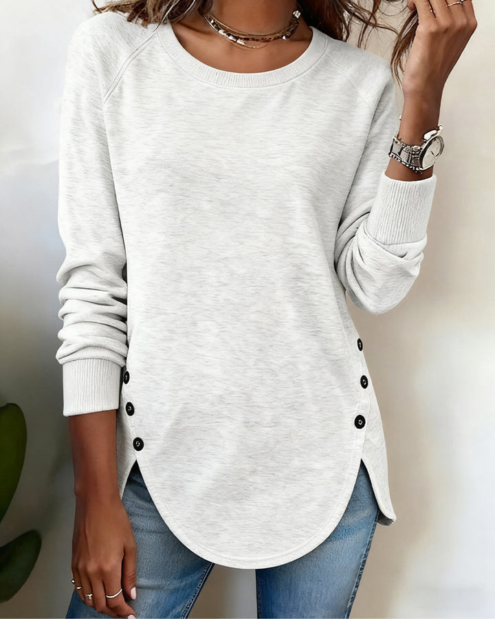 Evelyn | Pull tricoté avec patte de boutonnage