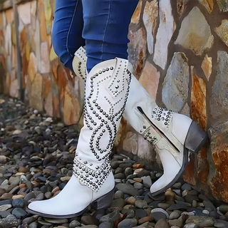 Blessie | Bottes hautes avec détails en clous