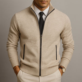 Japhet | Veste en tricot classique avec col montant