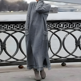 Celine | Robe longue en laine de coton