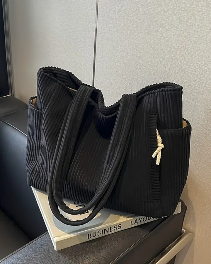 Tilda – Sac à provisions côtelé avec détail en cordon
