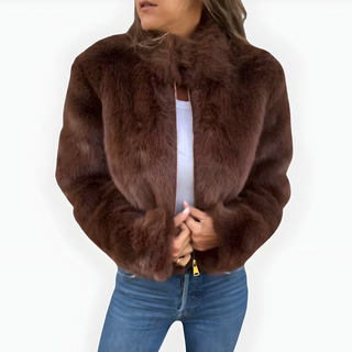 Aileen | Veste d'hiver en fourrure avec col montant