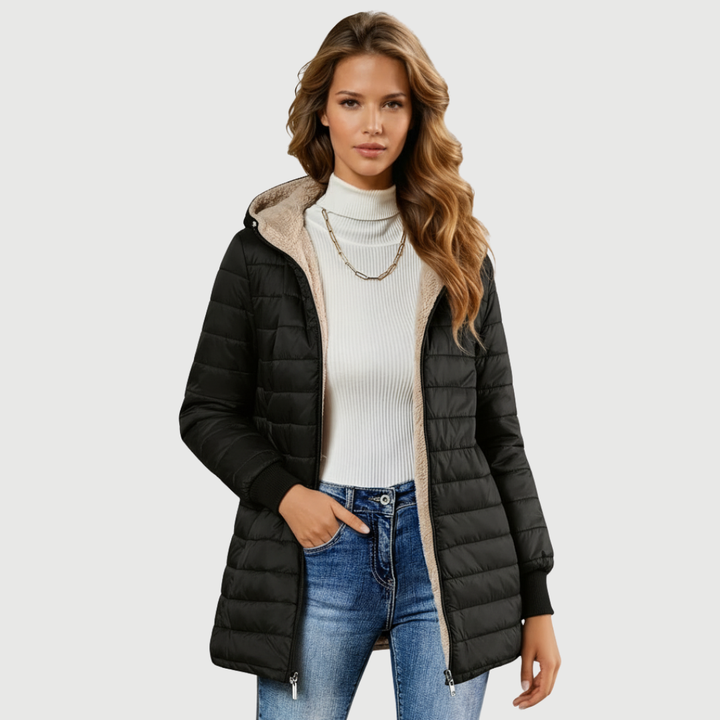 Arriane | Manteau d'hiver à capuche avec doublure en polaire