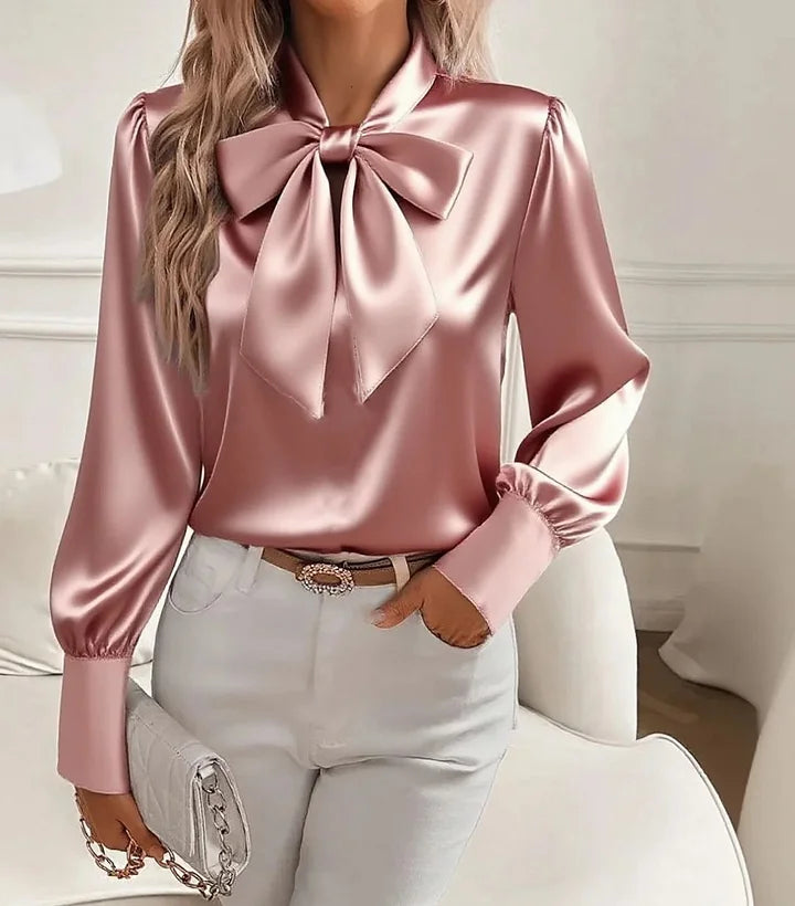 Michelle | Blouse à manches longues avec nœud