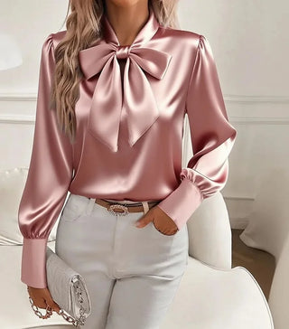 Michelle | Blouse à manches longues avec nœud
