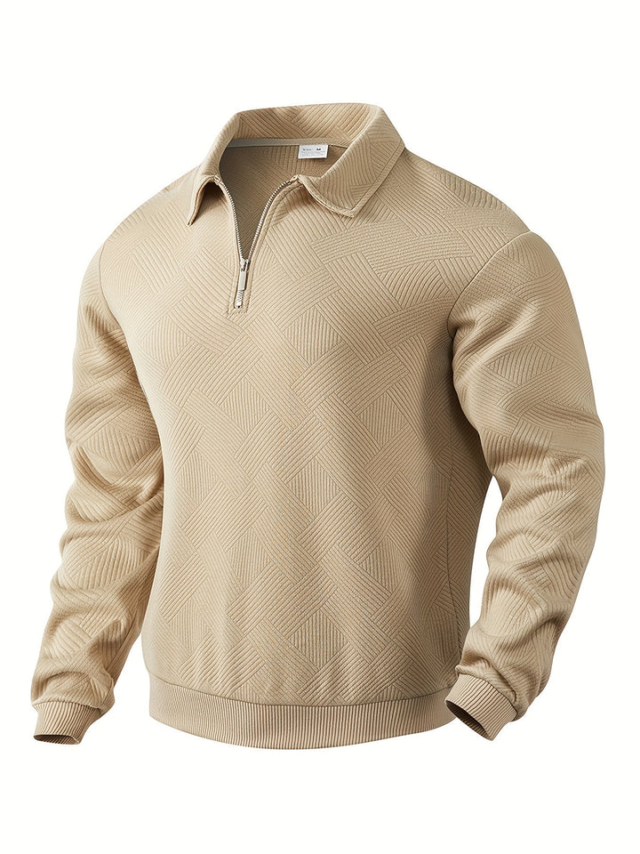 Alvarez | Chemise polo à manches longues avec demi-fermeture éclair