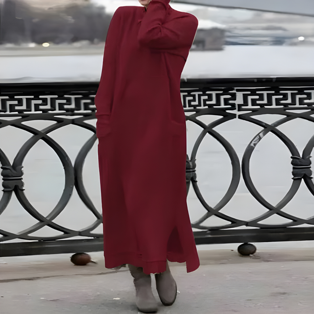Celine | Robe longue en laine de coton