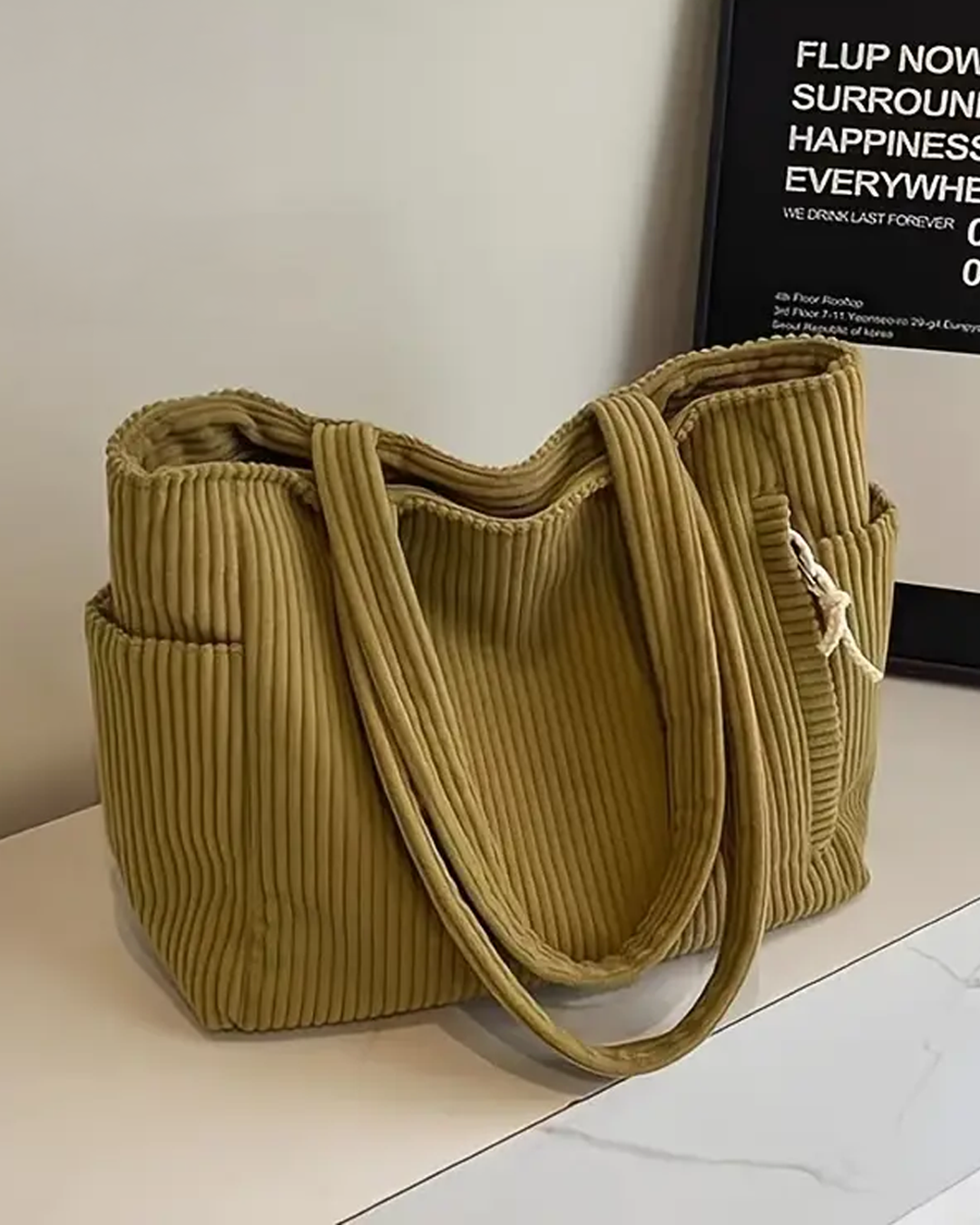 Biah | Sac à provisions en corduroy