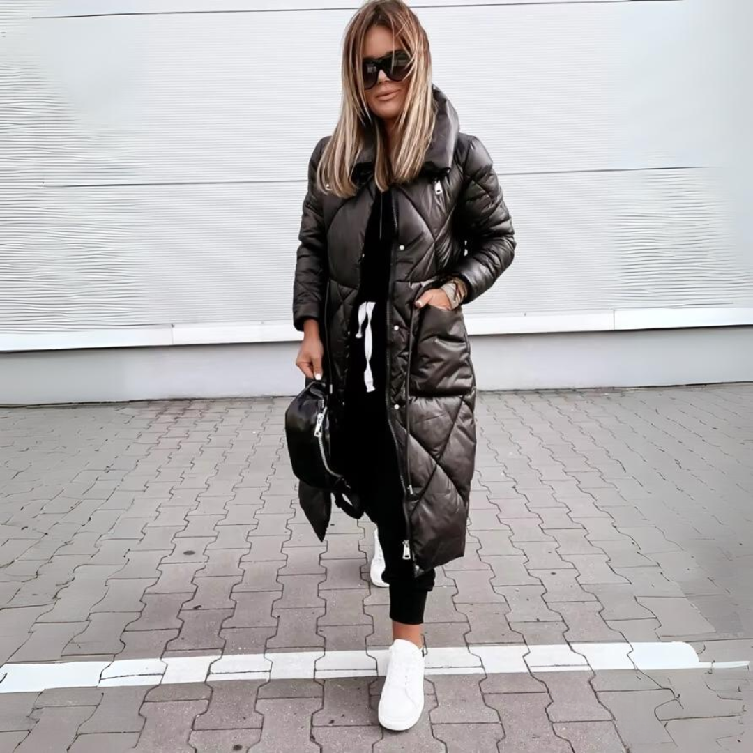 Althea | Veste en coton matelassée longue
