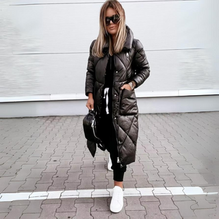 Althea | Veste en coton matelassée longue