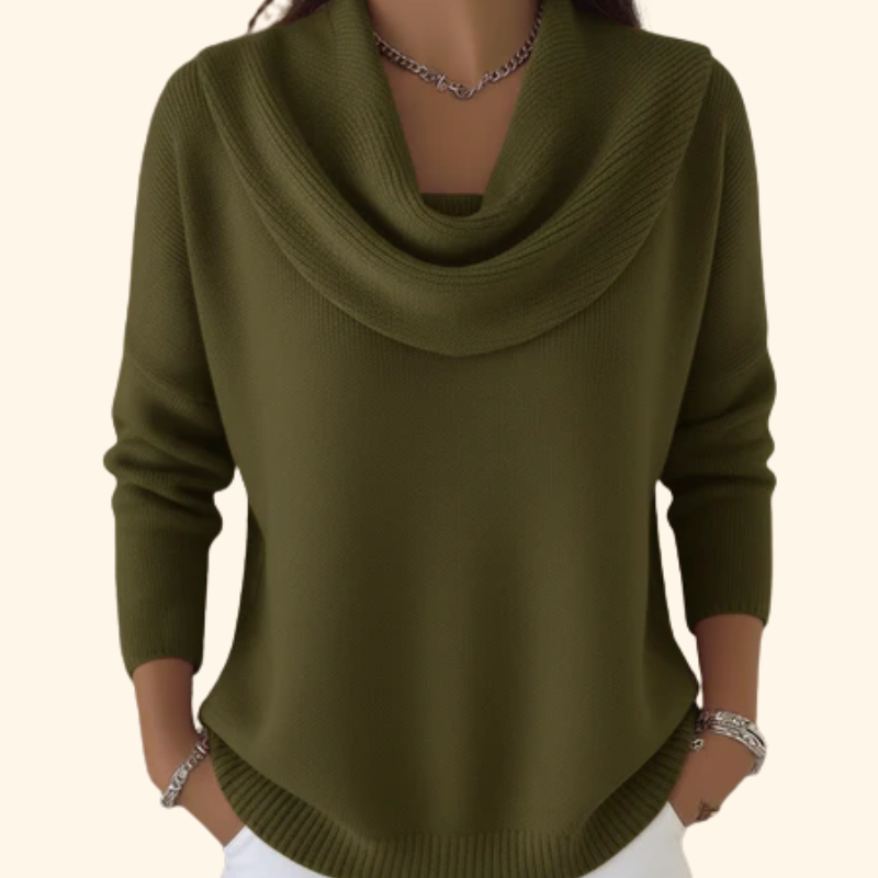 Felly | Pull en Tricot avec Décolleté Drapé