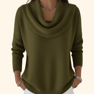 Felly | Pull en Tricot avec Décolleté Drapé