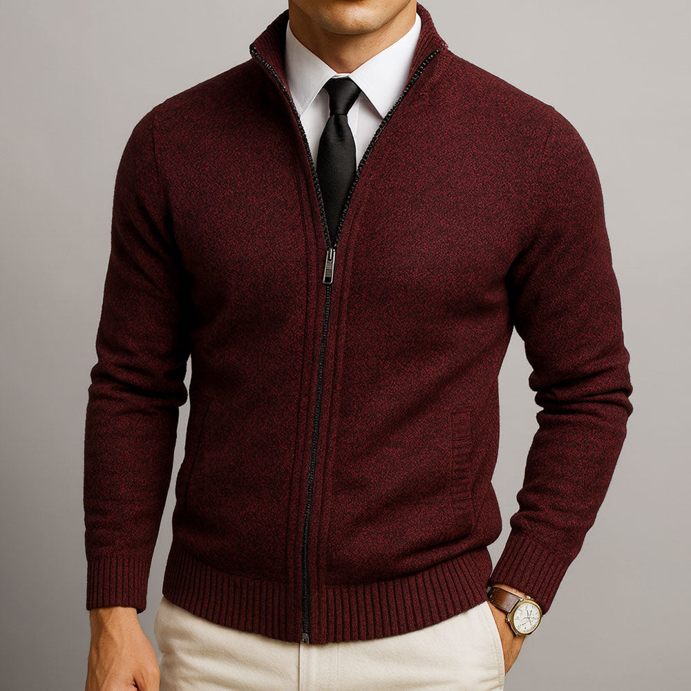 Japhet | Veste en tricot classique avec col montant