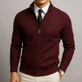 Japhet | Veste en tricot classique avec col montant
