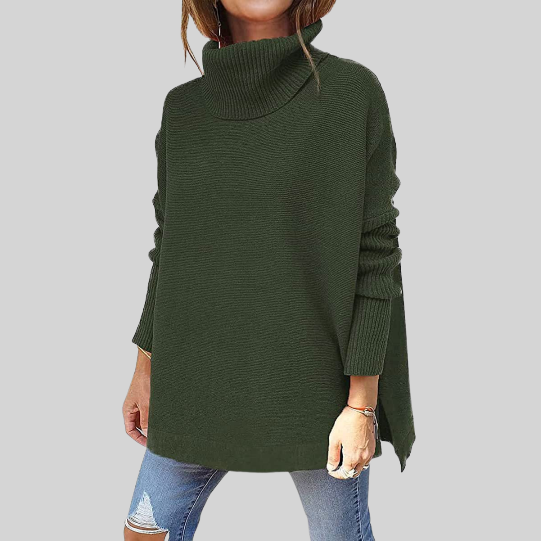 ANNELISE I Pull Oversize avec Col Roulé