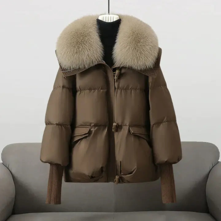 Leslie | Veste d'hiver avec col en fourrure