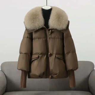 Leslie | Veste d'hiver avec col en fourrure