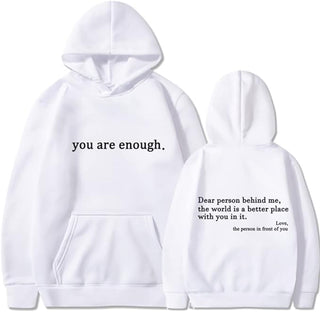 YAE | Sweat à capuche unisexe avec citations