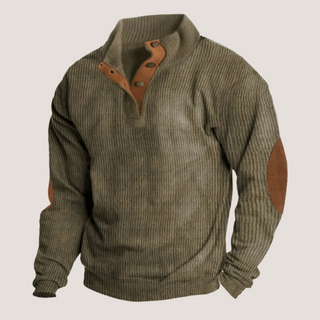Allen | Pull en velours côtelé avec col montant