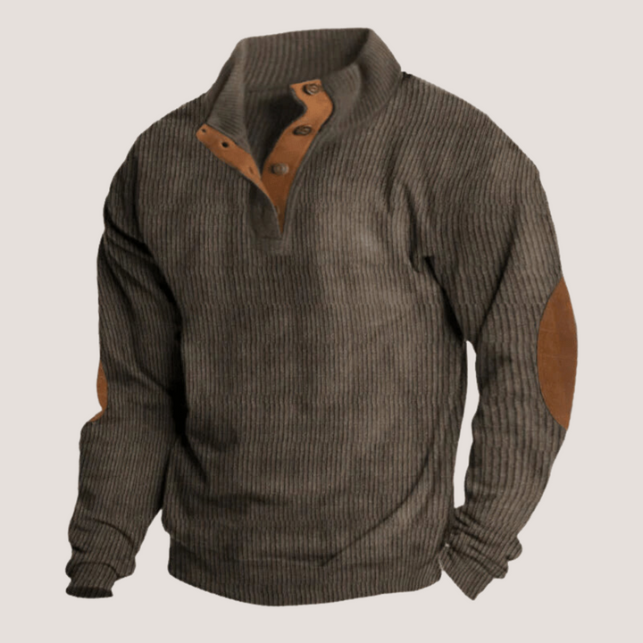 Allen | Pull en velours côtelé avec col montant