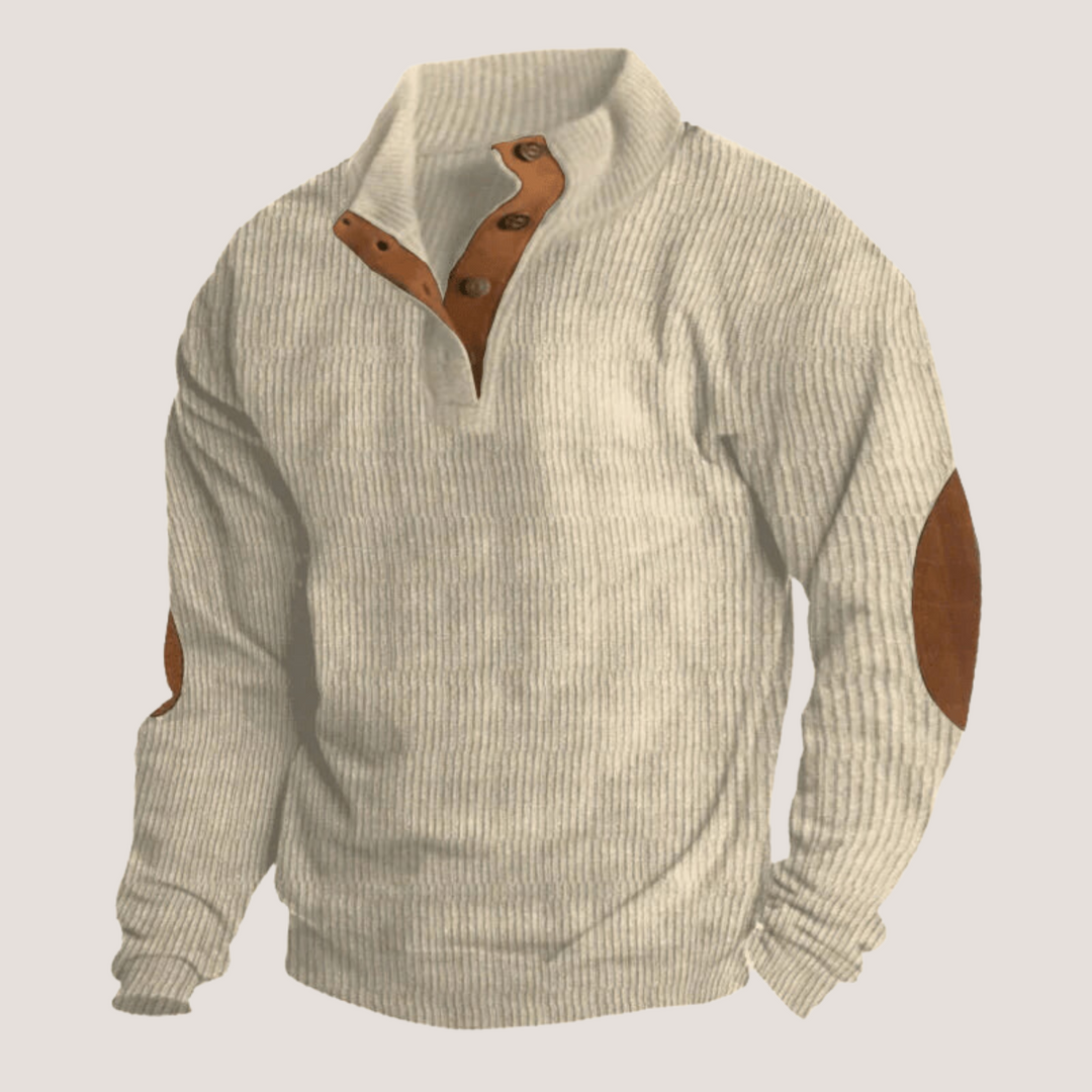 Allen | Pull en velours côtelé avec col montant