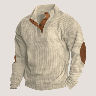 Allen | Pull en velours côtelé avec col montant