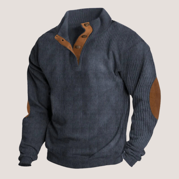 Allen | Pull en velours côtelé avec col montant