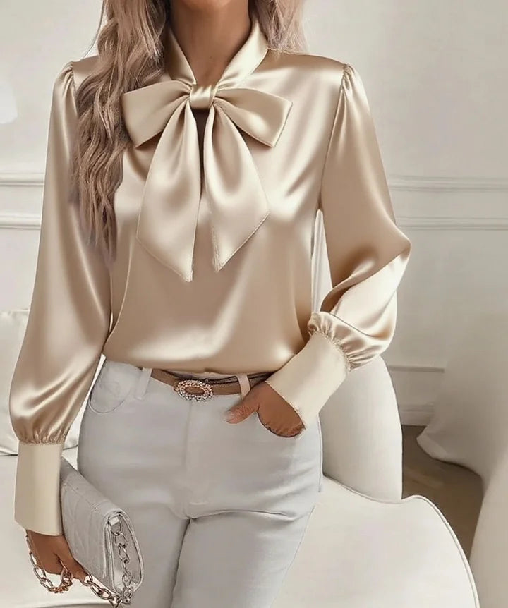 Michelle | Blouse à manches longues avec nœud