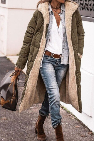 Charlene | Manteau long réversible