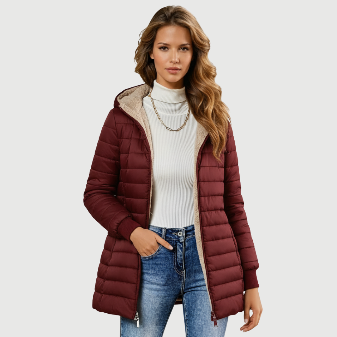 Arriane | Manteau d'hiver à capuche avec doublure en polaire