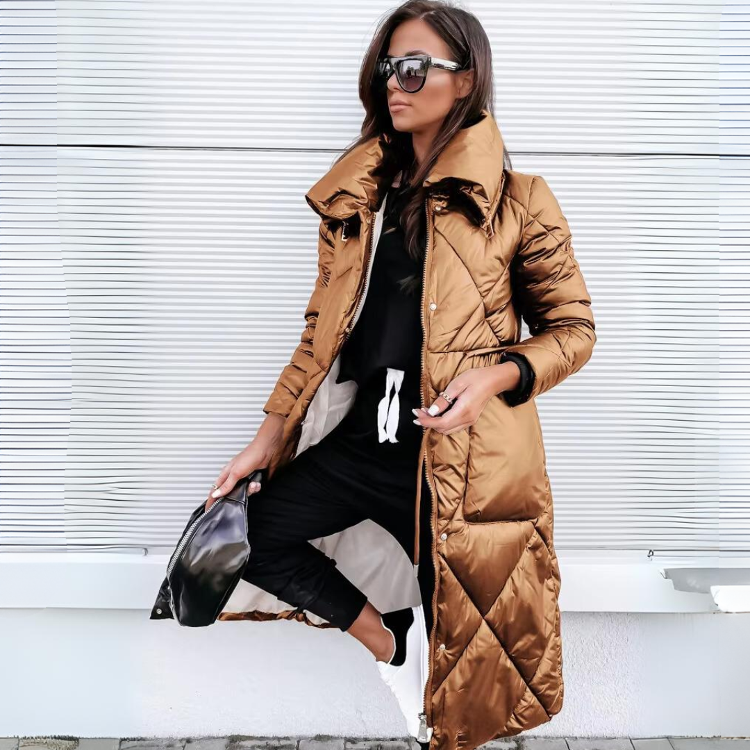 Althea | Veste en coton matelassée longue