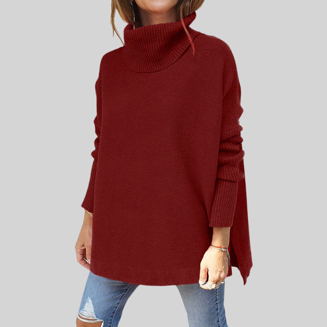 ANNELISE I Pull Oversize avec Col Roulé