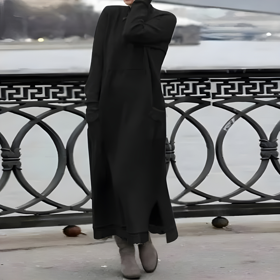 Celine | Robe longue en laine de coton