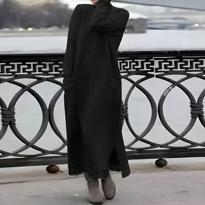 Celine | Robe longue en laine de coton