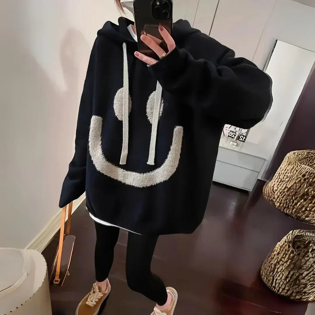 Joie | Sweat à capuche avec design de visage souriant