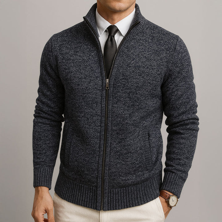 Japhet | Veste en tricot classique avec col montant